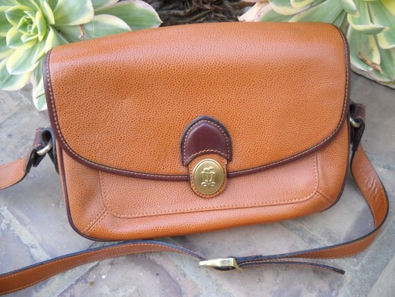 Collectible LLadro Leather Shoulder bag Carmel Machiato