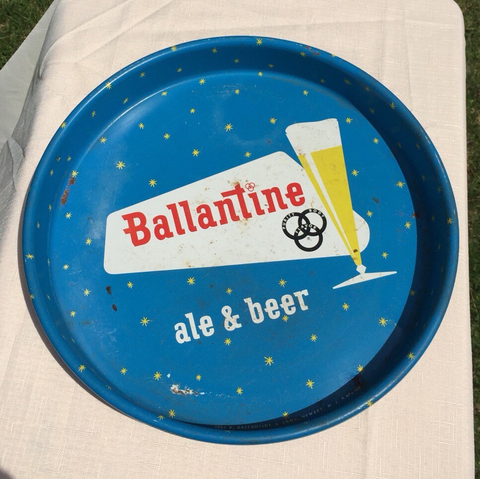 Ballantine’s Beer vintage metal serving tray – Haute Juice
