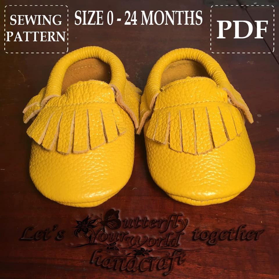Baby Moccasins Sewing Pattern Easy and by ButterflyYourWorld