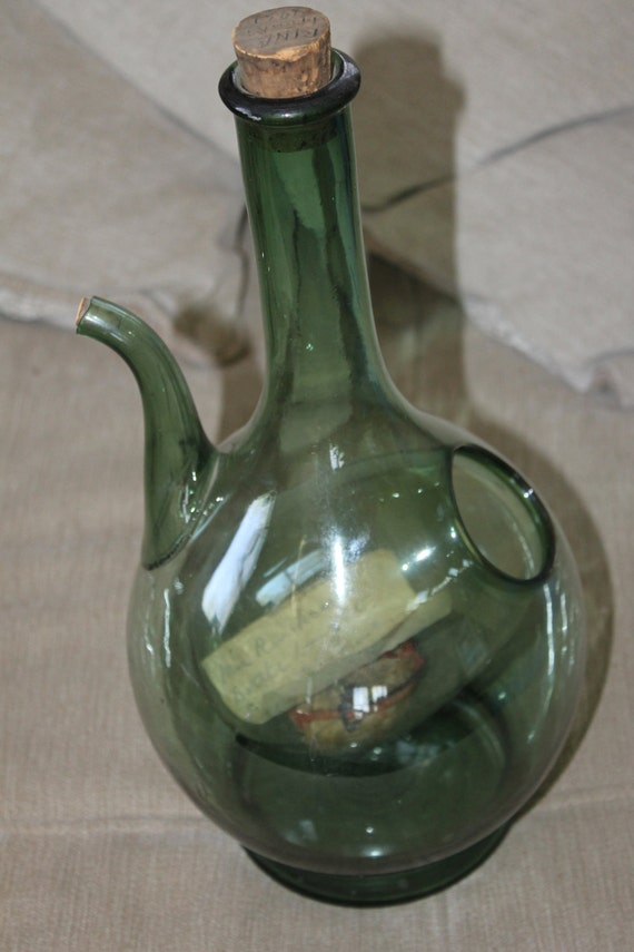 Italian Hand blown Wine Decanter w Ice Holder Mrs.