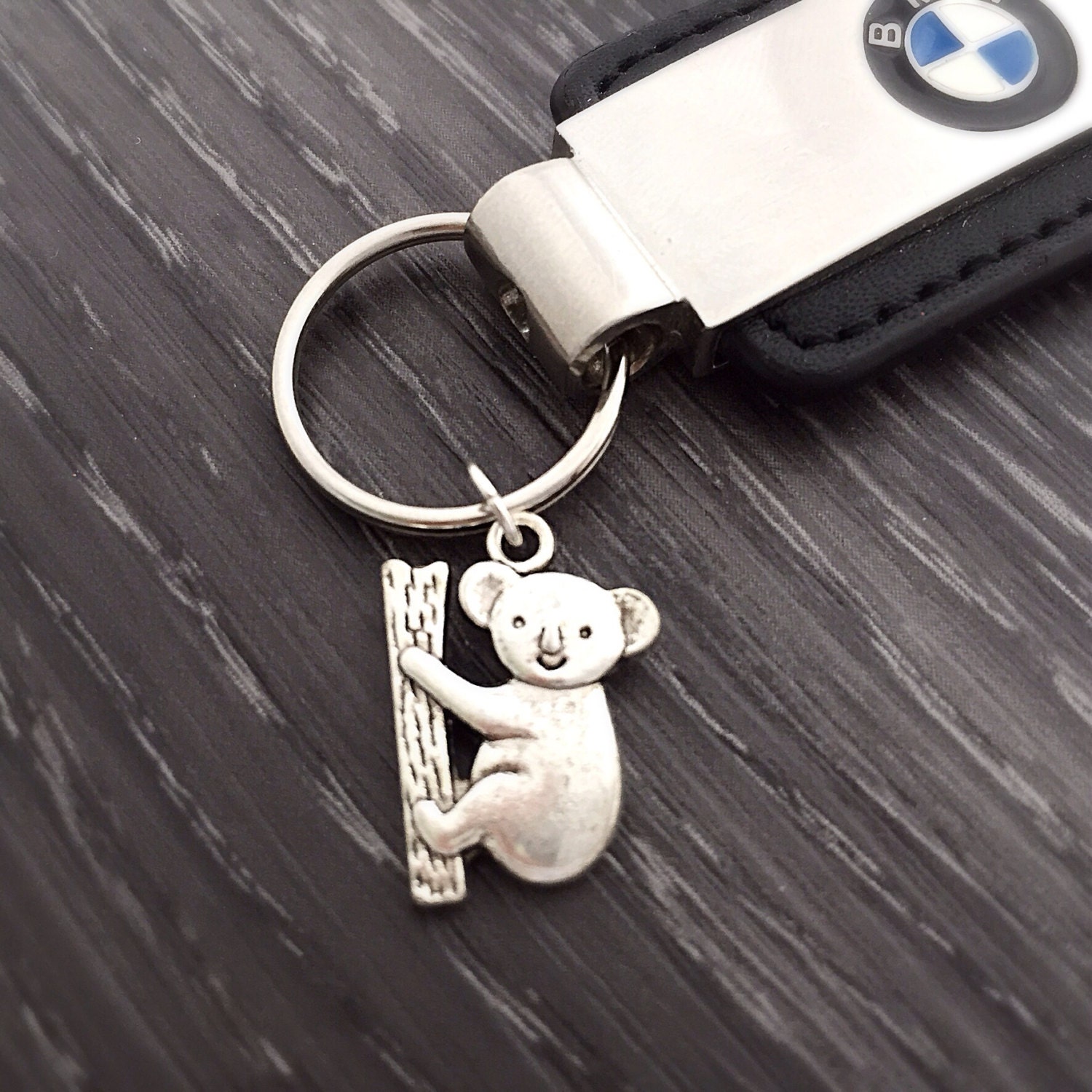 fluffy koala keyring