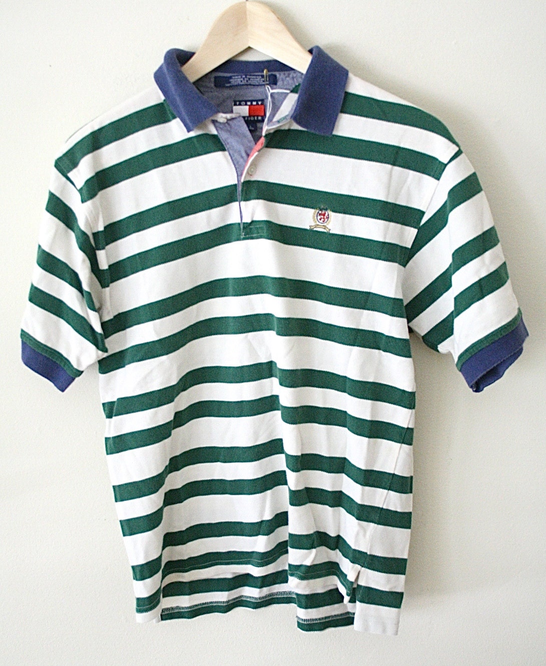 90s Tommy Hilfiger Polo Shirt Collared Shirt by DownHouseVintage