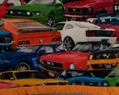 Fleece Quilt Satin bound fleece Classic Cars blanket Throw 30" X 40" non pill fleece double layered for warmth and comfort Orange Satin