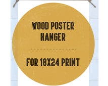 poster hanger wood hanging diy custom popular items er hang inch