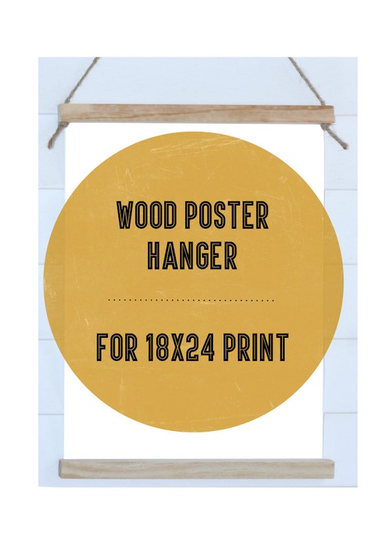 Wood Poster Hanger Wood Wall Hanger Wall by