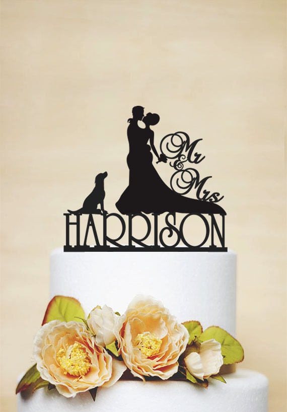 Mr & Mrs Wedding Cake Topper Custom Cake by AcrylicDesignForYou