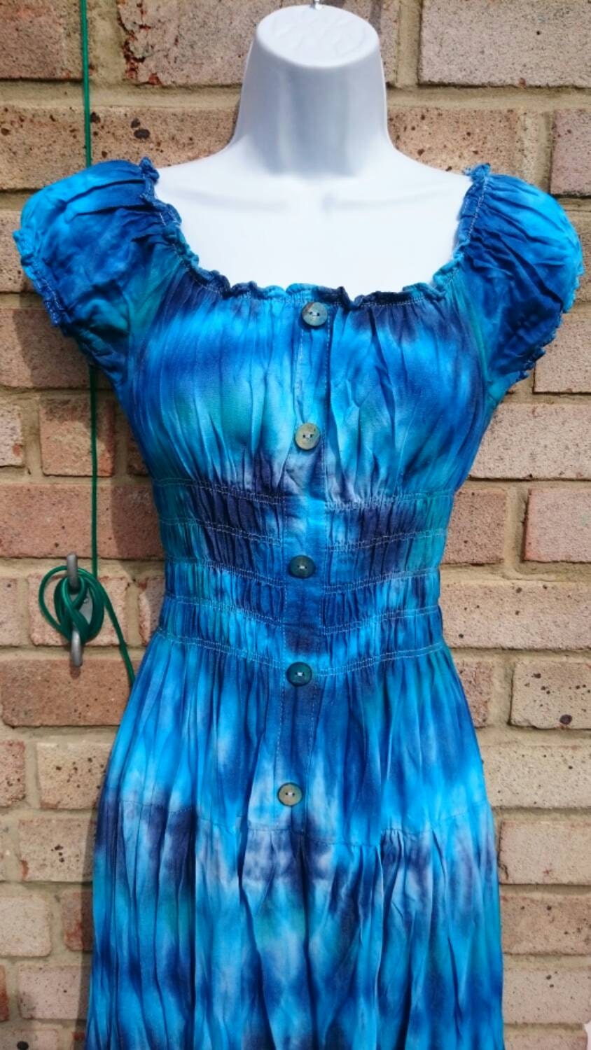 Tie dye dress Women's dress Long hippy dress Womens