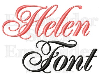 Cursive Embroidery Font Design Embroidery Monogram Font Design Embroidery SEW Files SEW Format - 11 Sizes in 9 Diffrent Formats