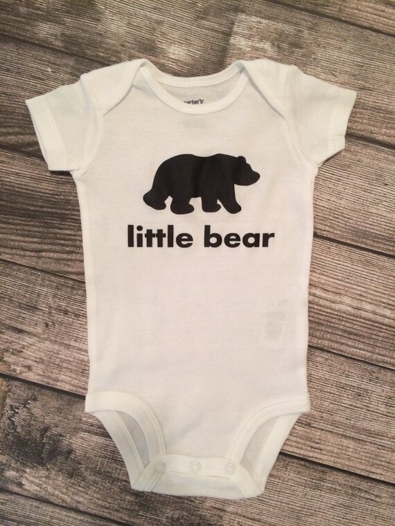 Items similar to Little Bear Short Sleeve bodysuit, Baby Boy bear, baby bear, baby cub, baby boy