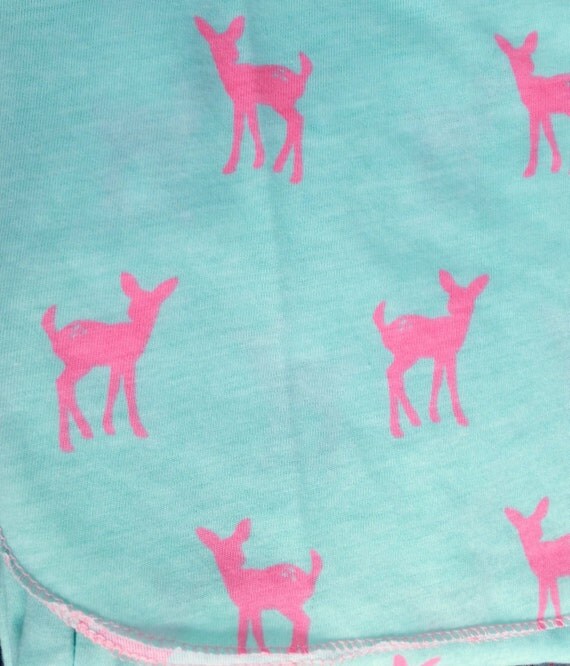Items similar to Baby Girl lightweight deer print knit swaddle blanket