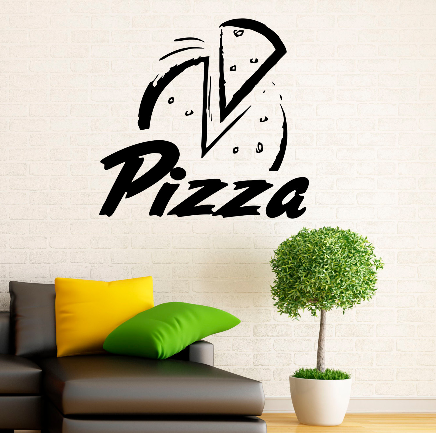 Pizzeria Wall Decal Vinyl Stickers Pizza Restaurant Interior