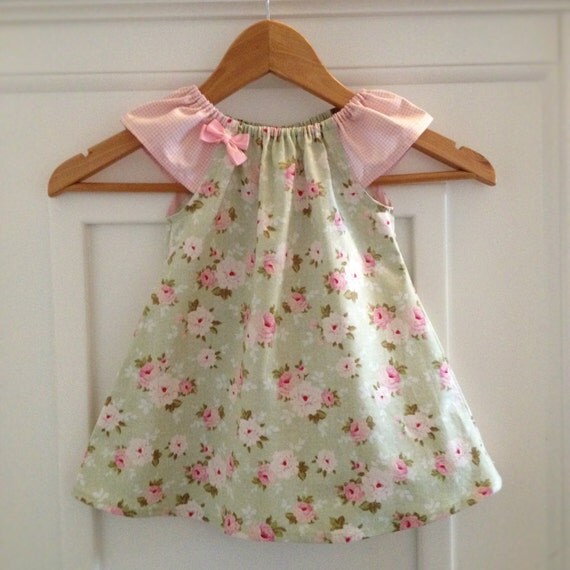 Baby Girls Dress / 12 18 months / Peasant Dress / Tilda