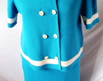 1960s' Vintage Ladies French Woolen Two Piece
