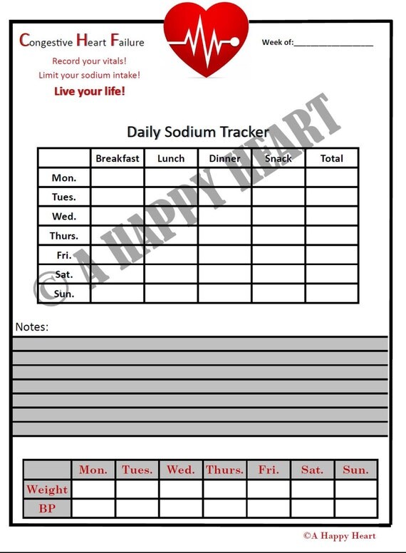 Heart Failure Weight Log