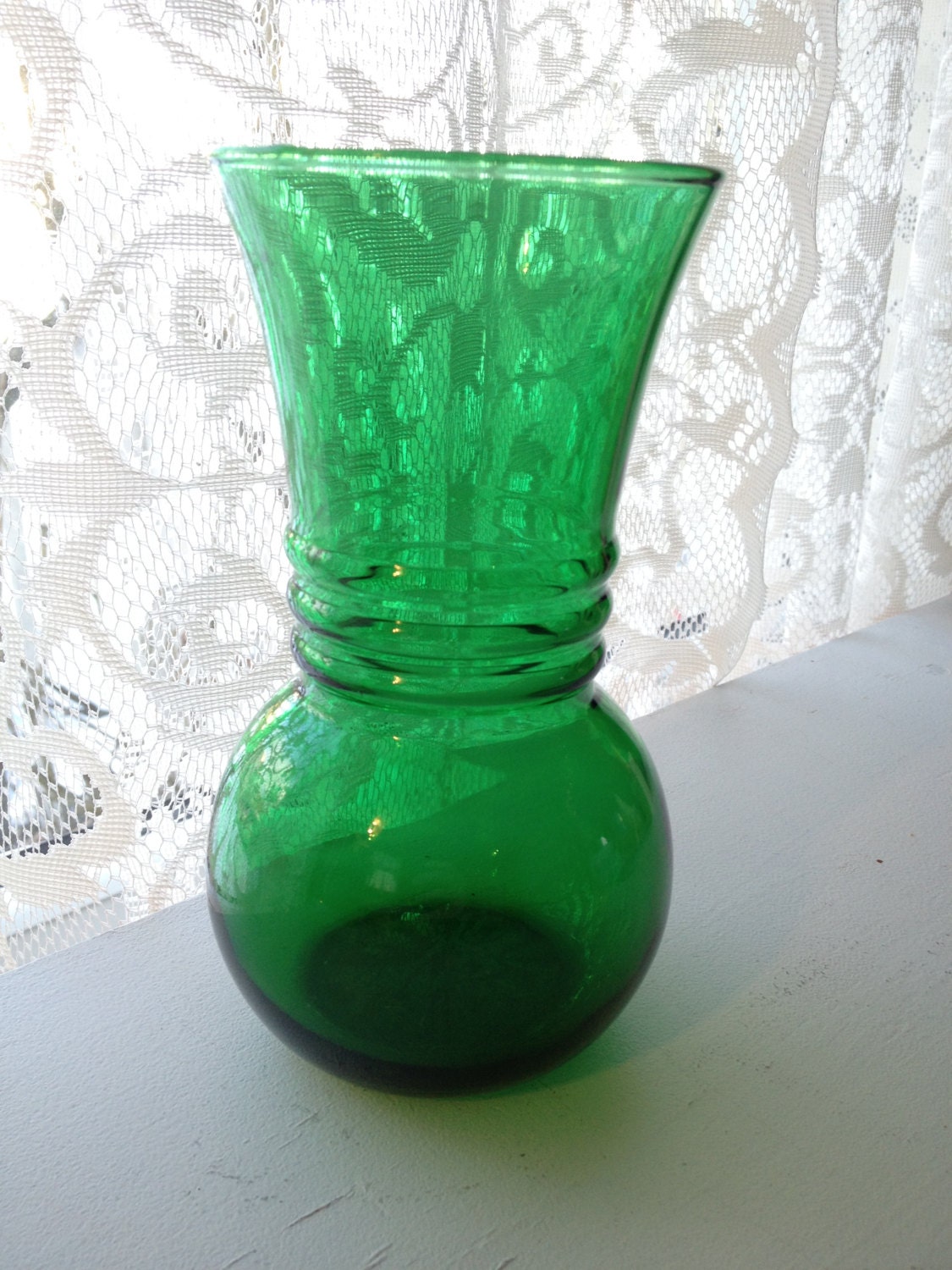 Anchor Hocking Green Vase