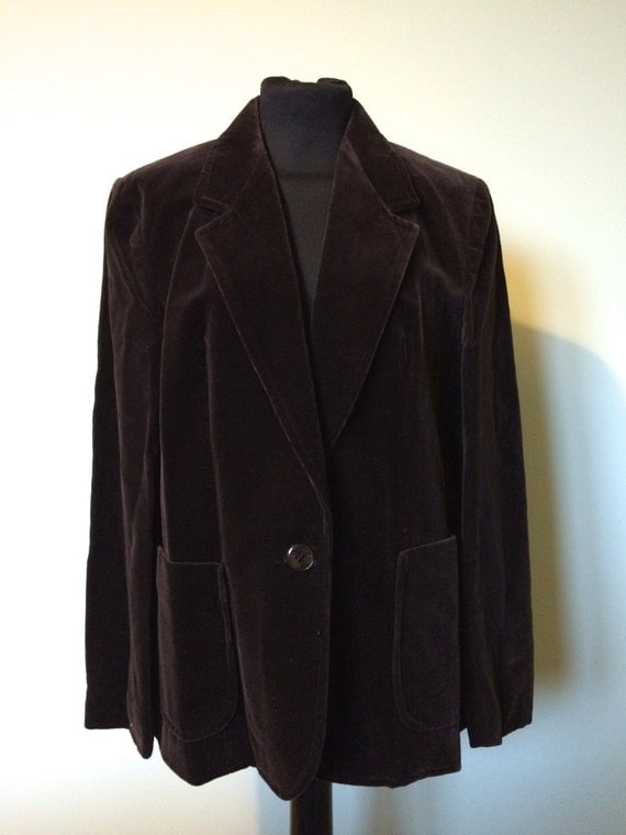 Vintage brown velvet jacket by PeapodVintage on Etsy