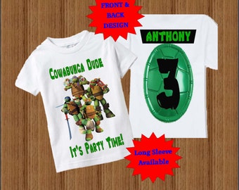Ninja Turtles Birthday Shirt - TMNT Birthday Shirt