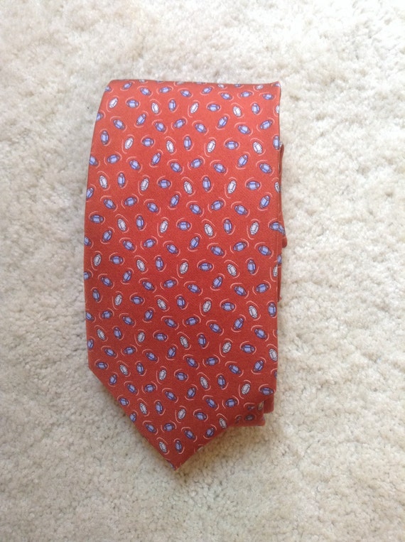 Brooks Brothers Makers Mens Necktie / Sports Theme Football