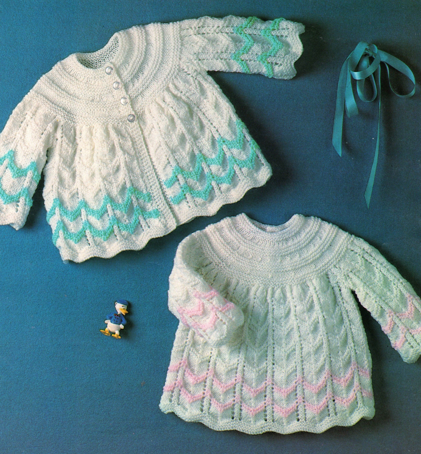 Knitting Pattern Baby Matinee Jacket and Angel Top 18 19