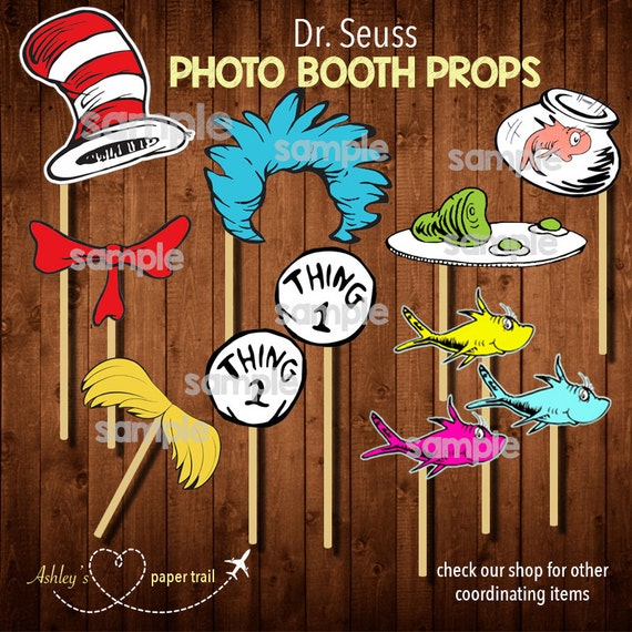 DR. SEUSS Baby Shower Photo Booth Props by AshleysPaperTrail