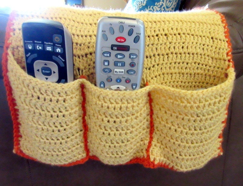 chair caddy pattern Armchair Cozy Crochet Caddy Remote Remote by