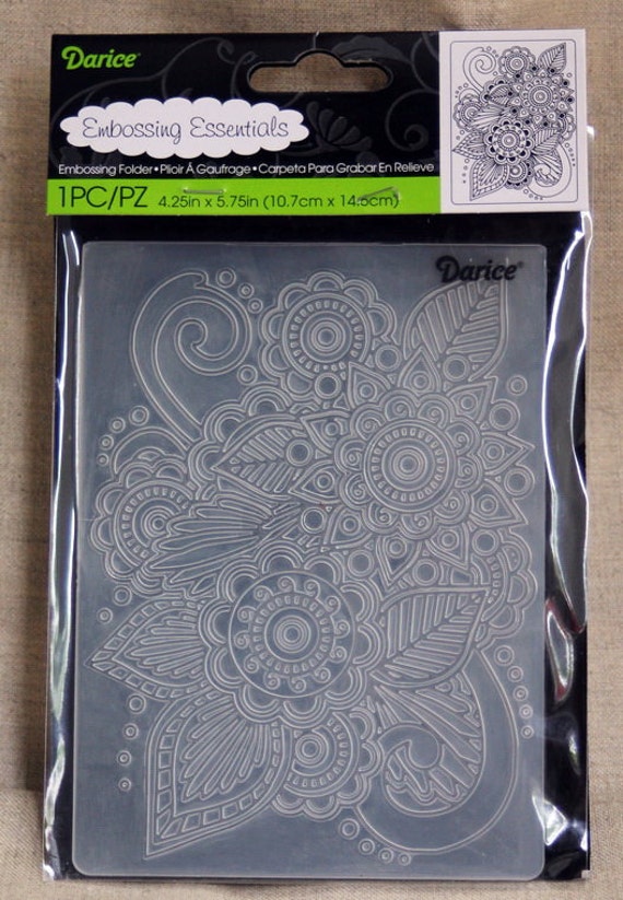 Darice Henna Floral Paisley Design Embossing Folder