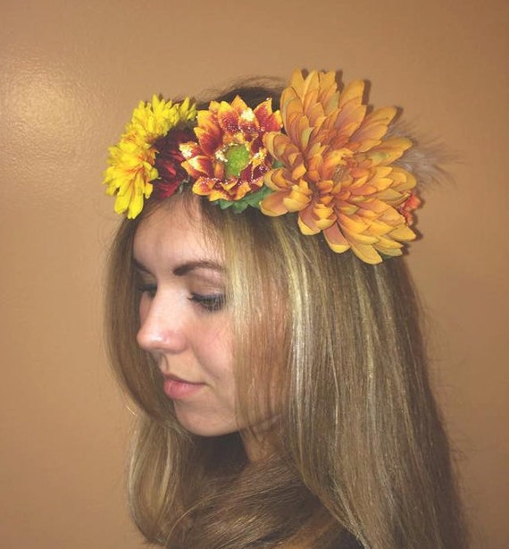 Fall Autumn Flower Crown Thanksgiving by LizEssence on Etsy