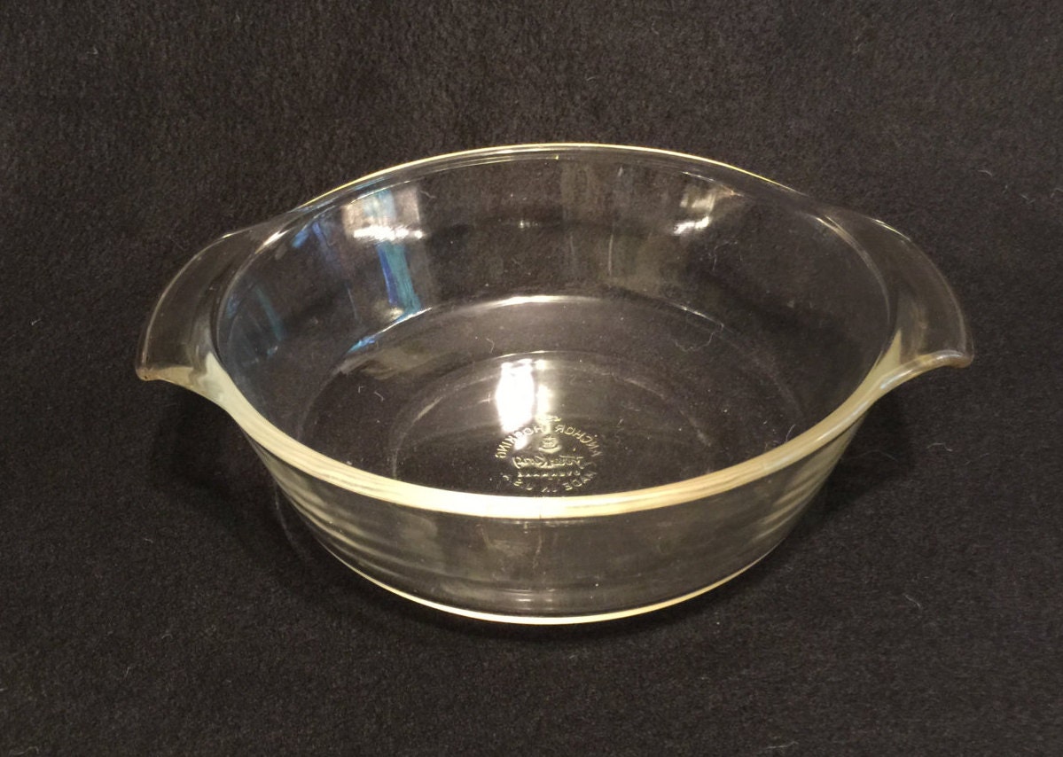 Fire King Casserole Dish Clear 1 Quart 436 Vintage Anchor
