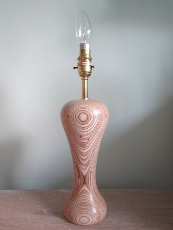 Birch Plywood Turned Table Lamp