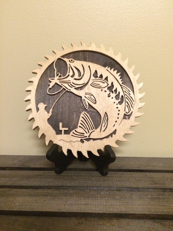 Handmade Scroll Saw Art Gone Fishing