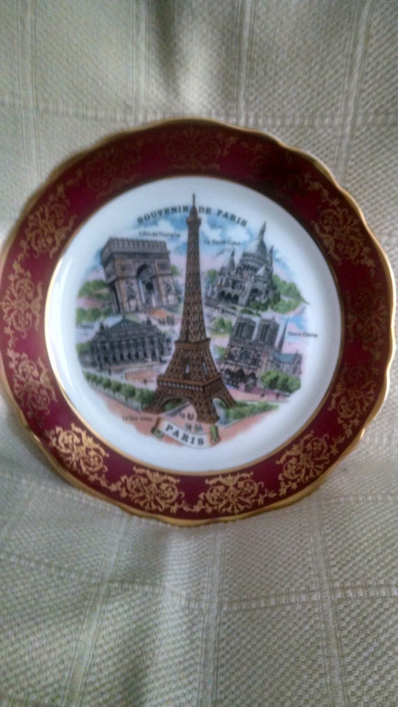 Vintage Souvenir Plate from Paris France
