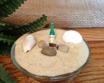 WINE GLASS Miniature ZEN Garden