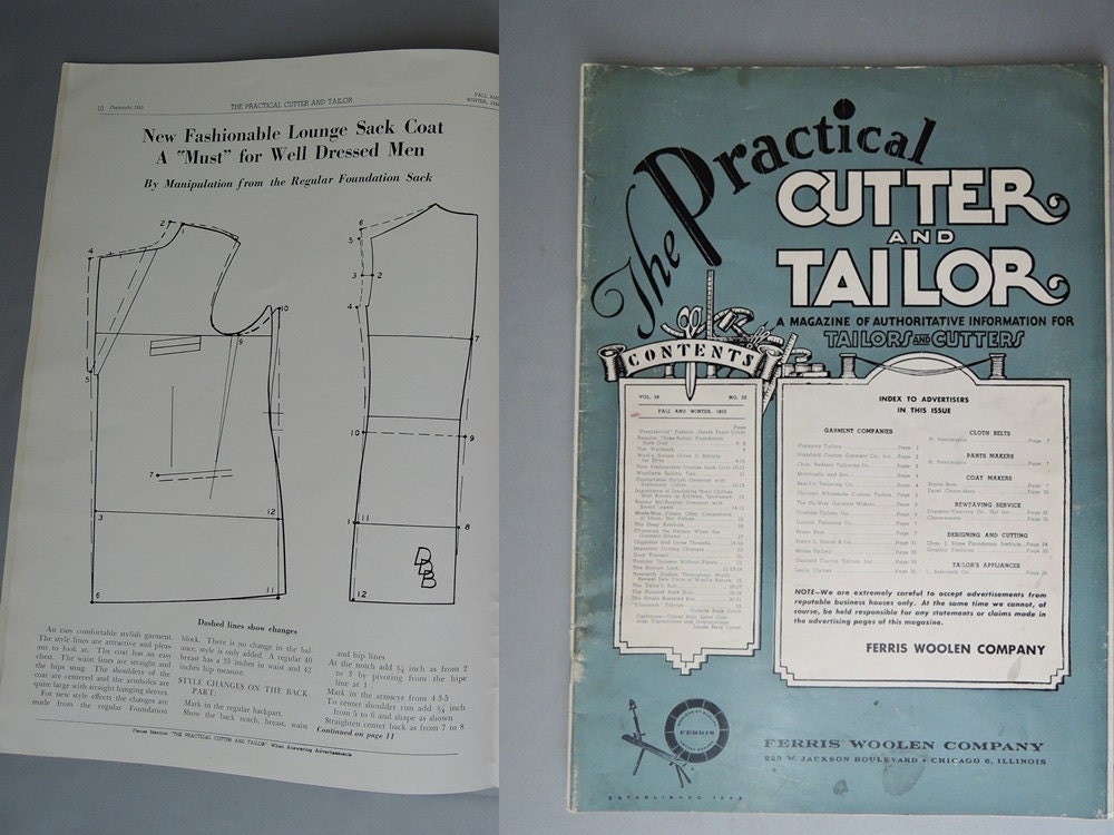 Vintage Tailor Magazine The Practical Cutter and Tailor