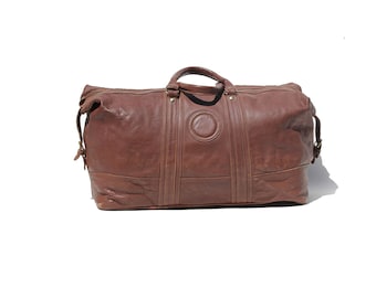 Cornucopia Tan Leather Travel Bag by TanakaVintage on Etsy