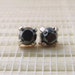 Hematite Stud Earrings Sterling Silver 4mm