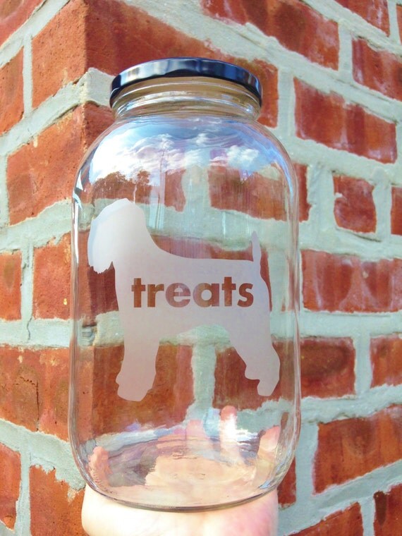 Dog Treats Jar Choose Your Dog Etched Glass Etched