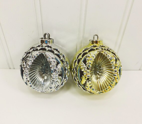 vintage bradford plastic filigree ornaments gold by vintage bradford plastic filigree ornaments gold by