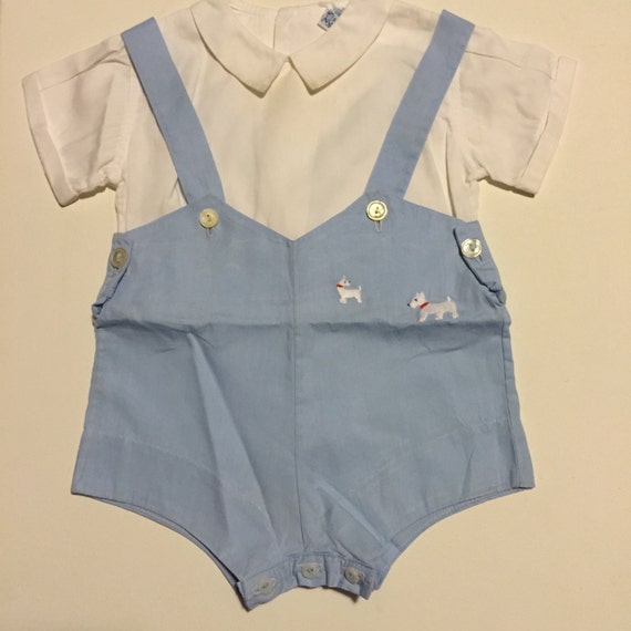 ALad'N Togs Baby Boy's Two Piece Outfit Set, Vintage 1950s Toddler Boy
