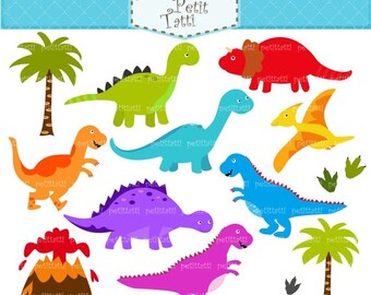 ON SALE cute Dinosaur clipart ;- Digital clipart, Dinosaur clipart, baby dinosaur, dinosaurs, INSTANT Download