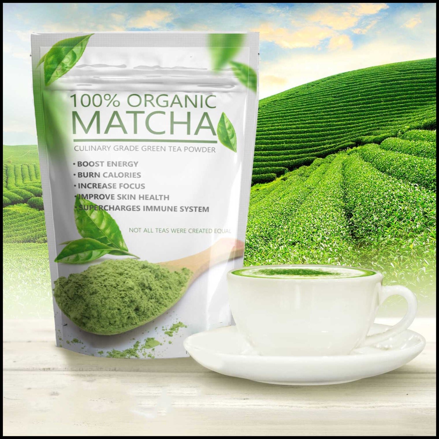 Premium Quality Matcha Green Tea Powder USDA Organic FREE