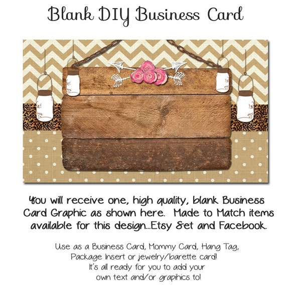 Rustic Business Card Template Country Charm Made to Match