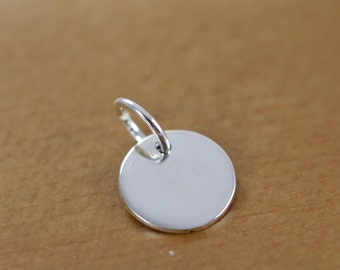5 Blanks Discs for Stamping 3/8 inch 18 gauge Sterling Silver Wholesale - Polished Circle Round Blank - 10 mm