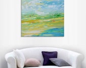 Far Away - art village valley relax painting wall decor home field ...