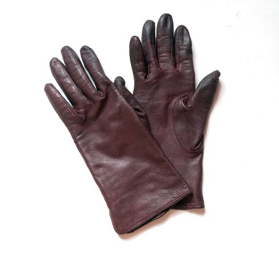 SALE Oxblood Leather Coach Driving Gloves 7