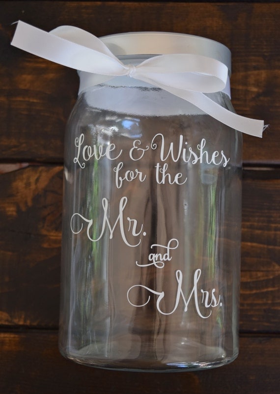 Mr. and Mrs. Wish Jar wedding wish jar wedding by HeidieWithAnE