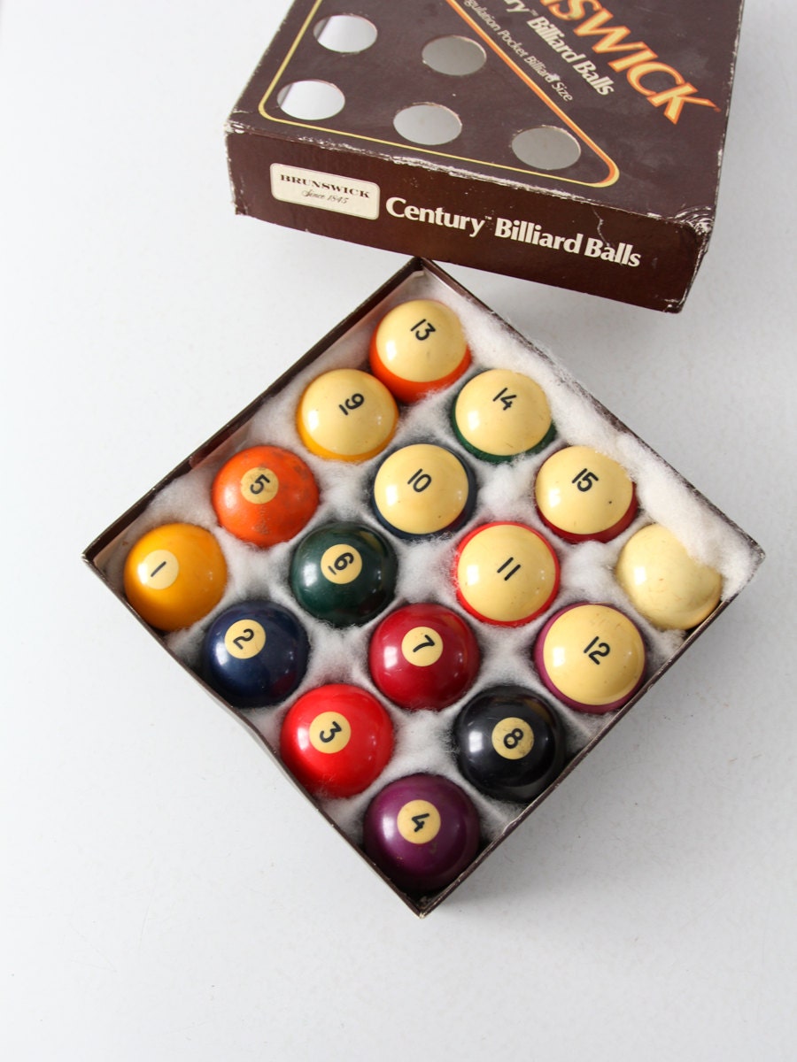 vintage billiard balls Brunswick Century billiard balls pool