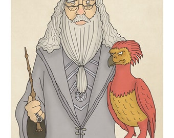 dumbledore print on Etsy, a global handmade and vintage marketplace.