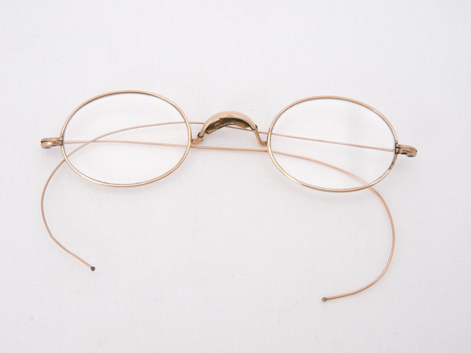 Antique 1900s Wire Rim Gold Filled Spectacles Eyeglasses