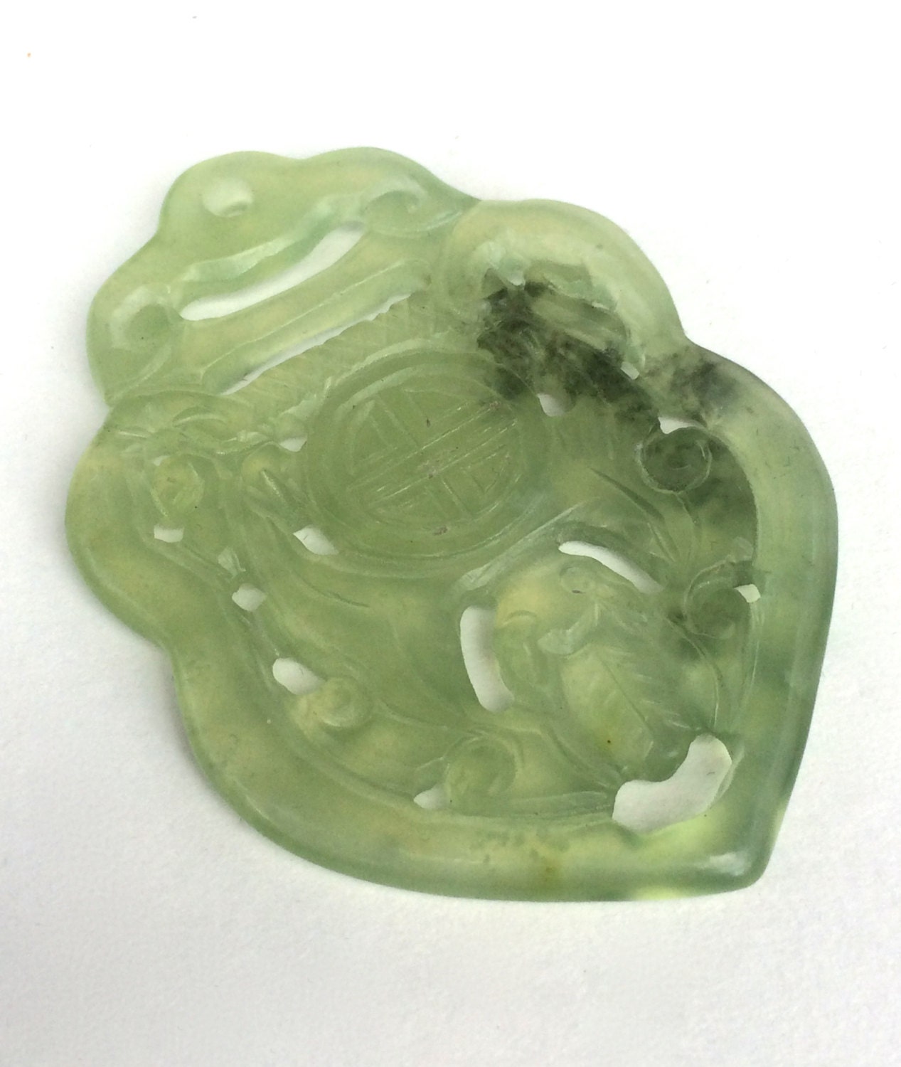 Carved Serpentine Jade pendant
