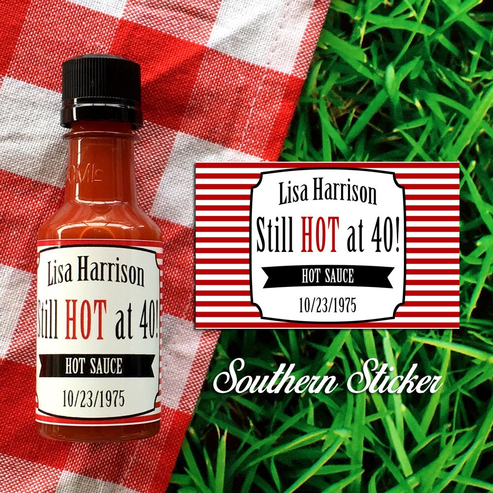 Custom Hot Sauce Favors Personalized Labels & Empty 50 mL